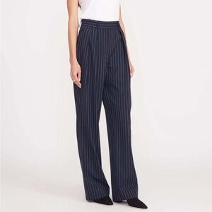 NWT! Staud Luisa Pant in Navy Pinstripe! Size 2